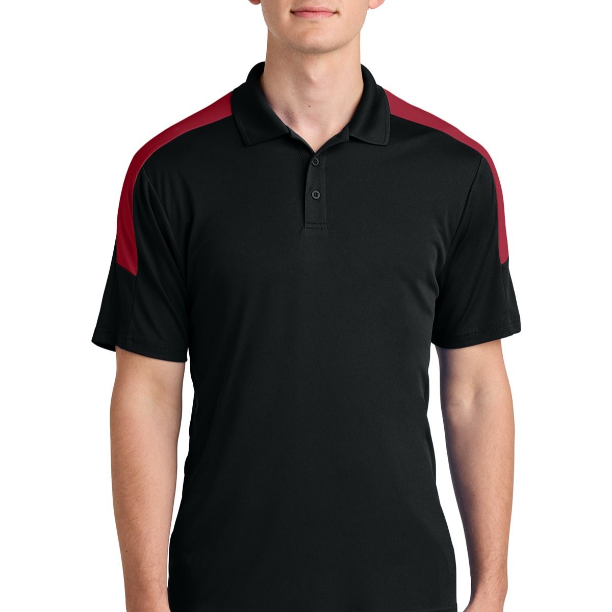 Men's Performance Colorblock Shoulder Polo Golf Shirt