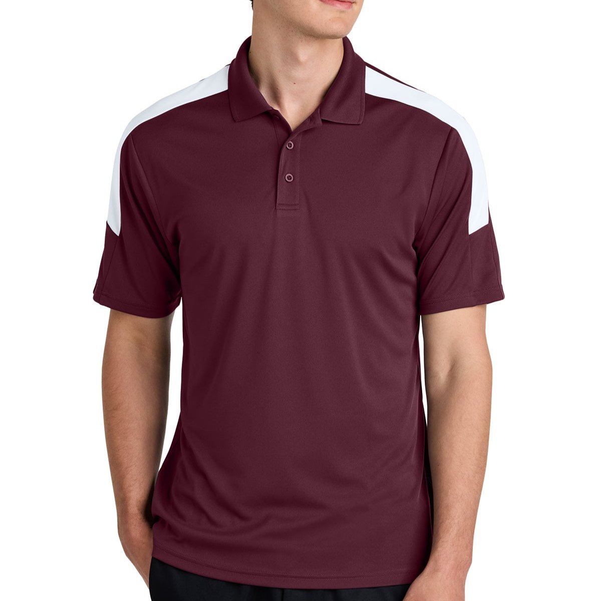 Men's Performance Colorblock Shoulder Polo Golf Shirt