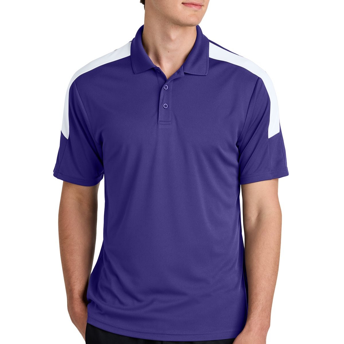 Men's Performance Colorblock Shoulder Polo Golf Shirt