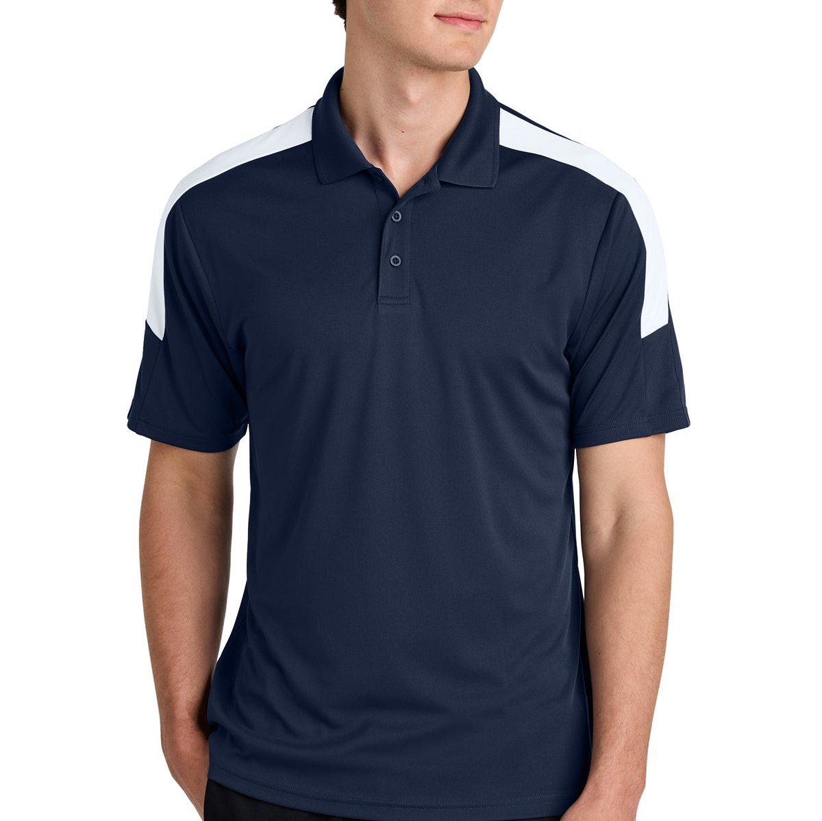 Men's Performance Colorblock Shoulder Polo Golf Shirt