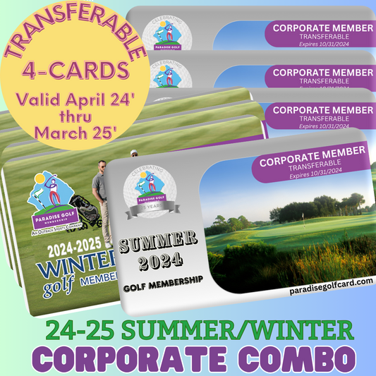 Corporate 4-Card Transferable Combo 24-25 Summer Winter ($1116+tax,s,h)