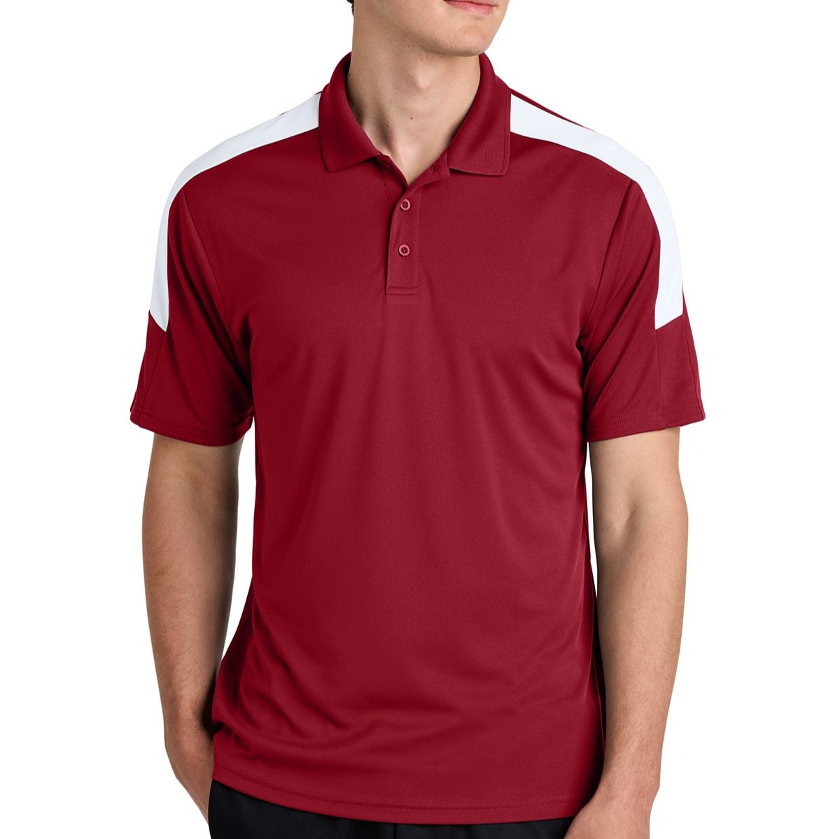 Men's Performance Colorblock Shoulder Polo Golf Shirt